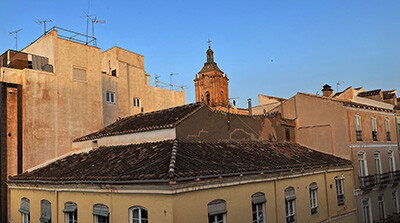 View of the roofs and some buildings in Tuscany printed on an exhibition quality cotton paper.